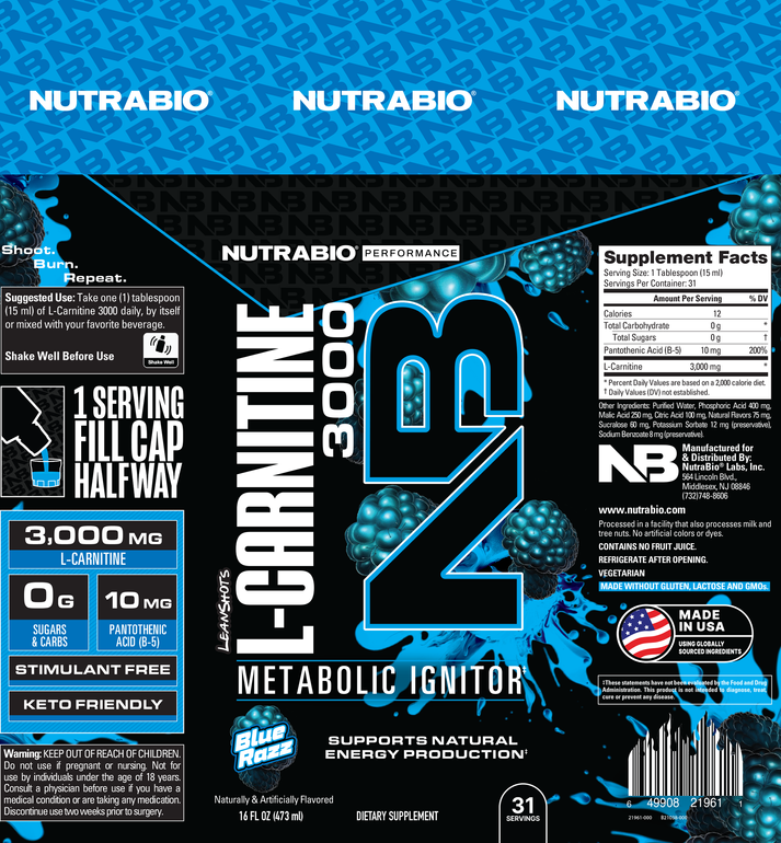 nutrabio l-carnitine liquid shots Nutrabio Lean Shots L Carnitine
