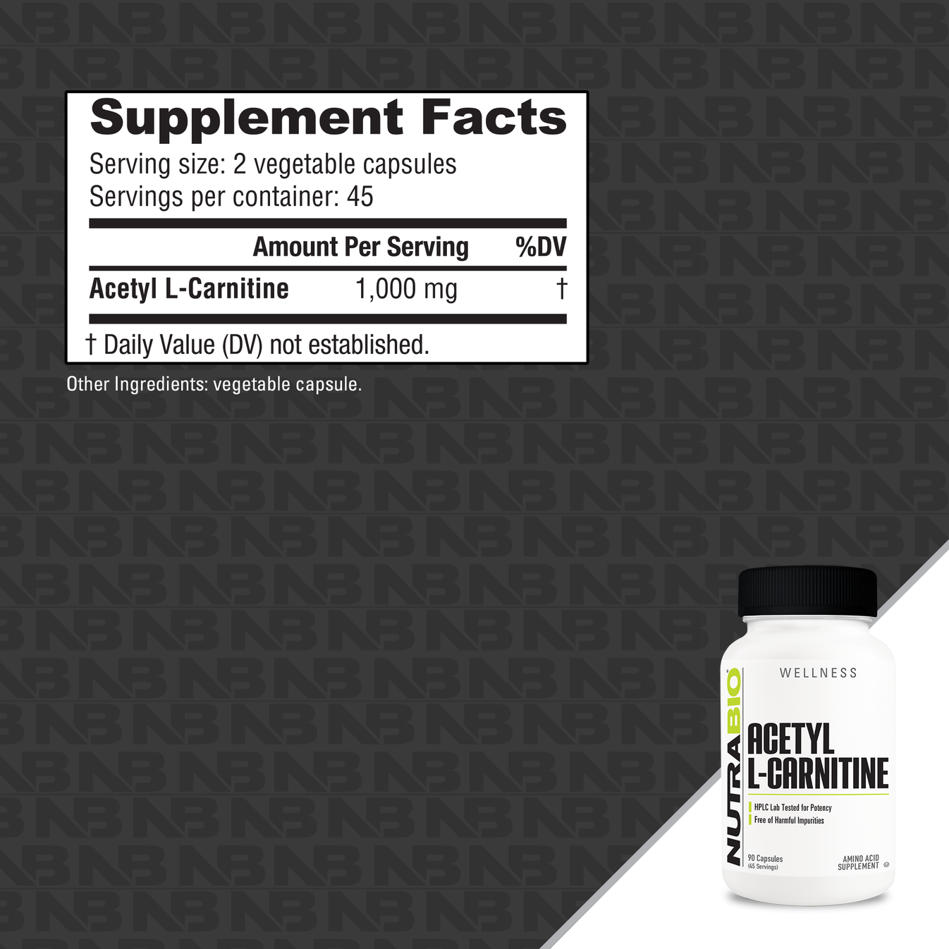 l-carnitine nutrabio Nutrabio Acetyl L-Carnitine