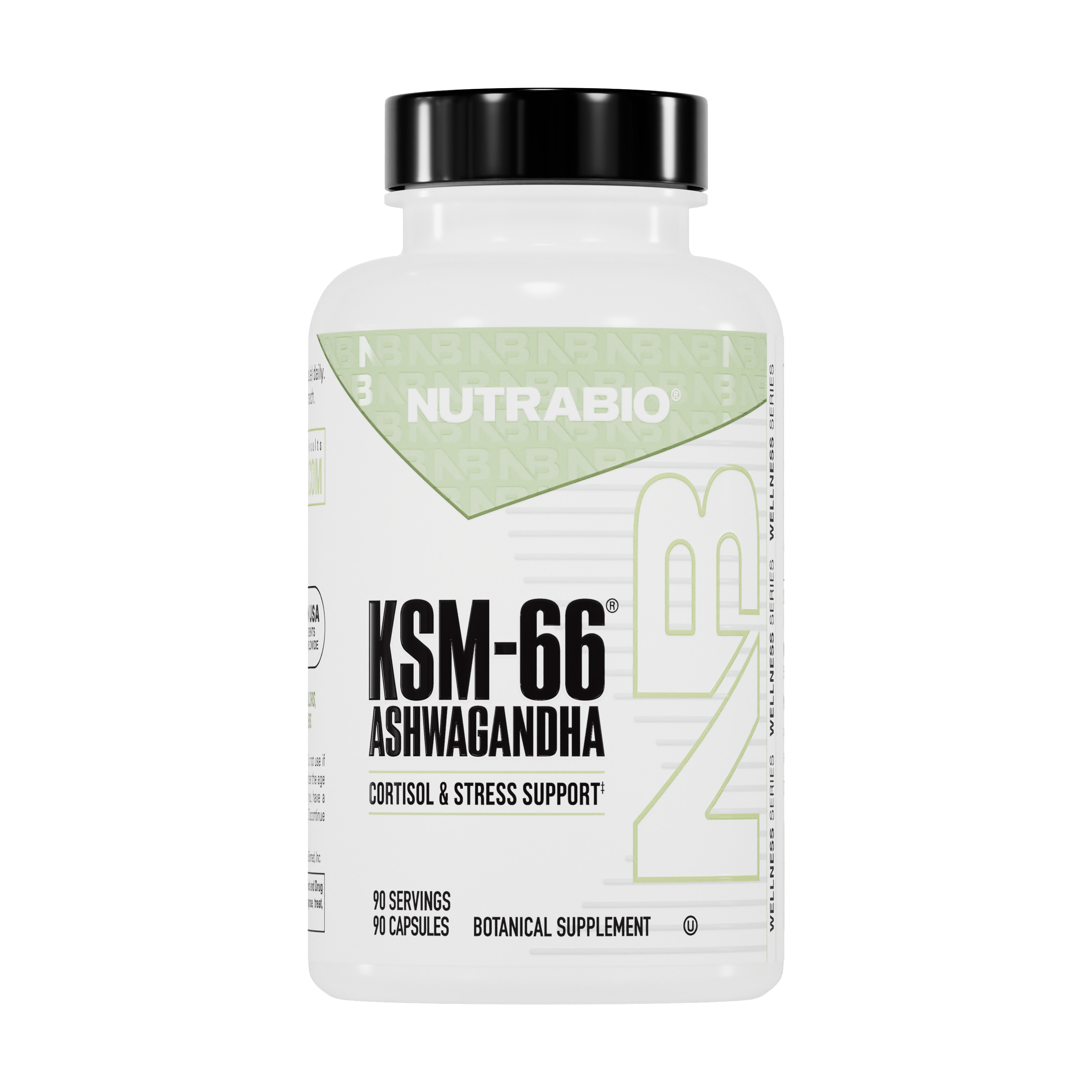 NutraBio Ashwagandha KSM-66 90 Capsules