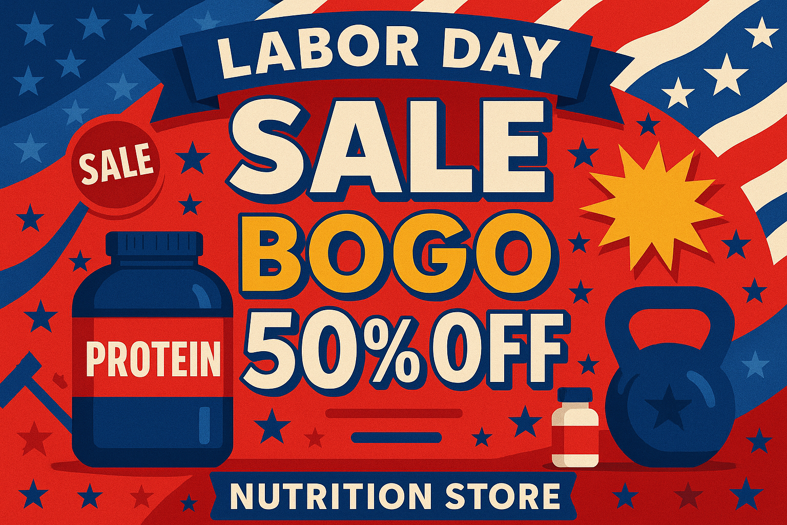 Labor Day Bogo 50% off sale