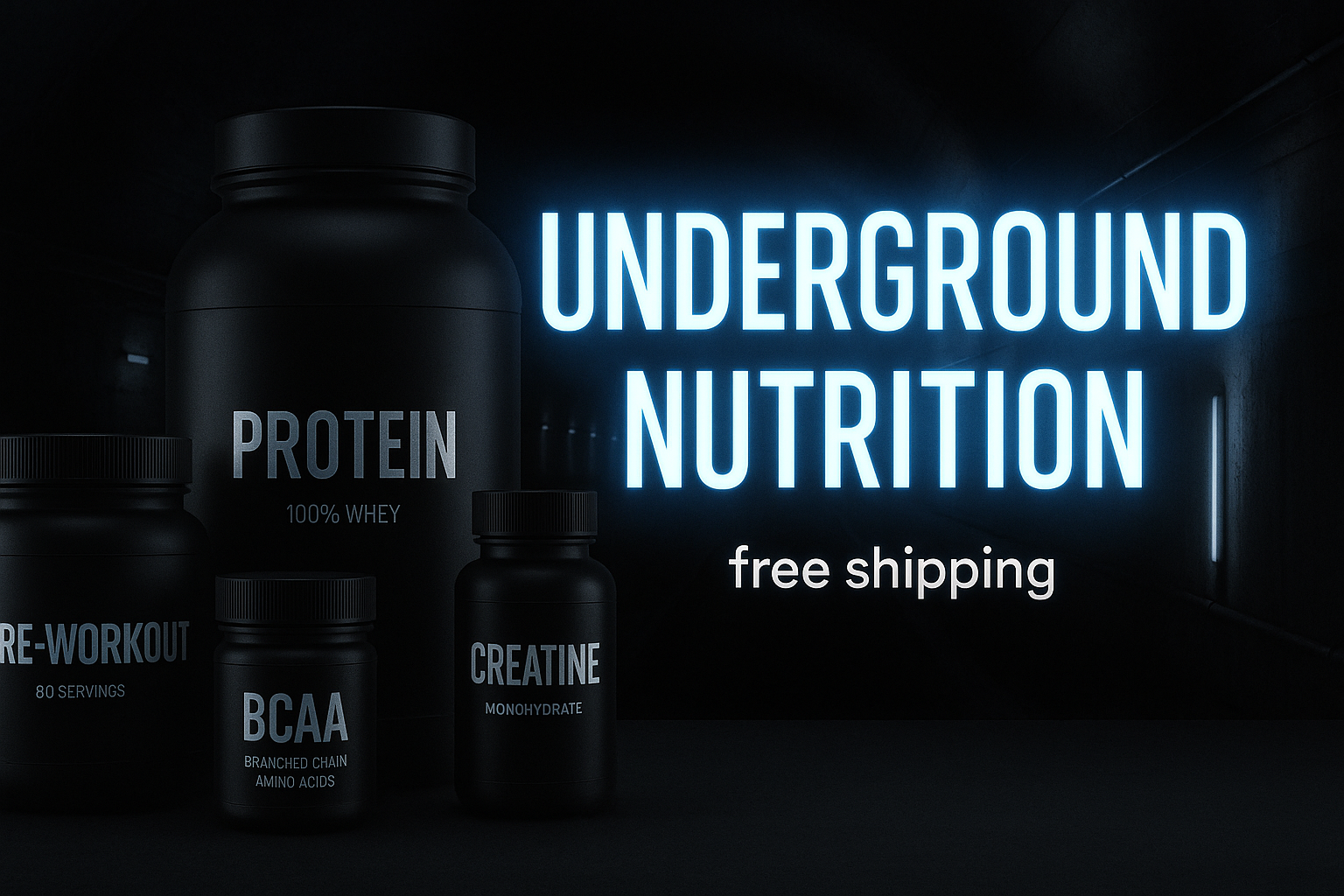 Make free shipping smaller and Underground Nutrition larger and change the protein on the right to Test Booster